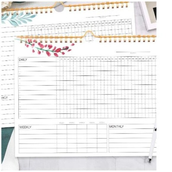 Monthly Calendar Goal Setting Habit Tracker - Picture 1 of 3